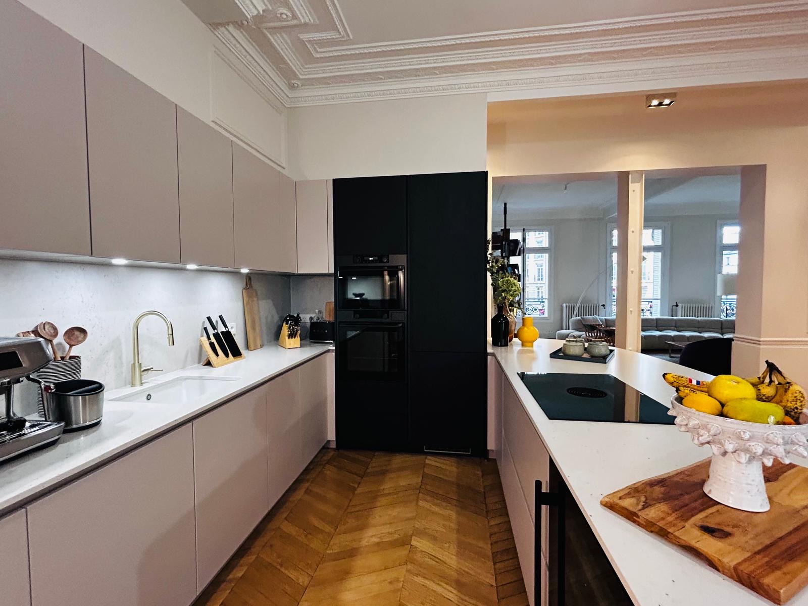 Cuisine sur mesure Rue de la Pompe Paris – Les Cuisines de Barbara